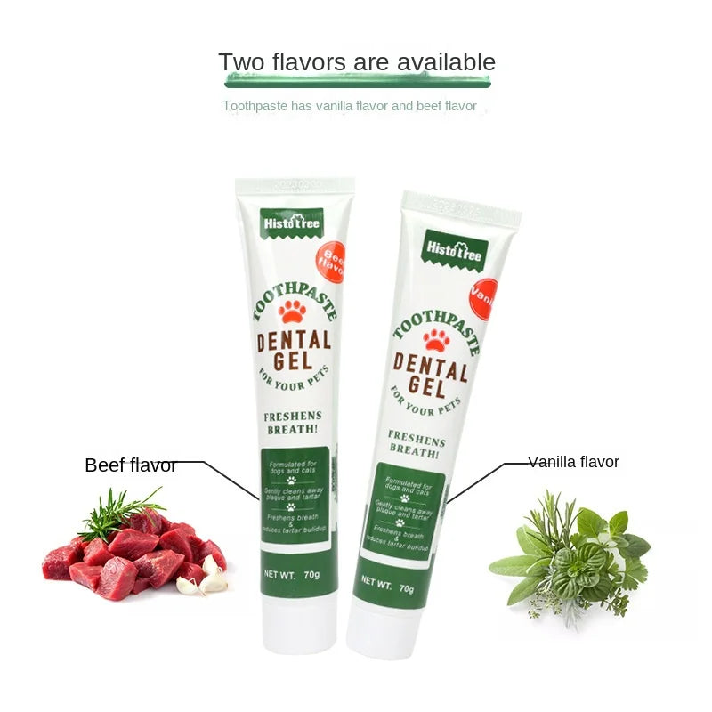 Pet toothpaste dog toothpaste dog oral cleaning products cat toothpaste beef flavored vanilla flavored dog toothpaste