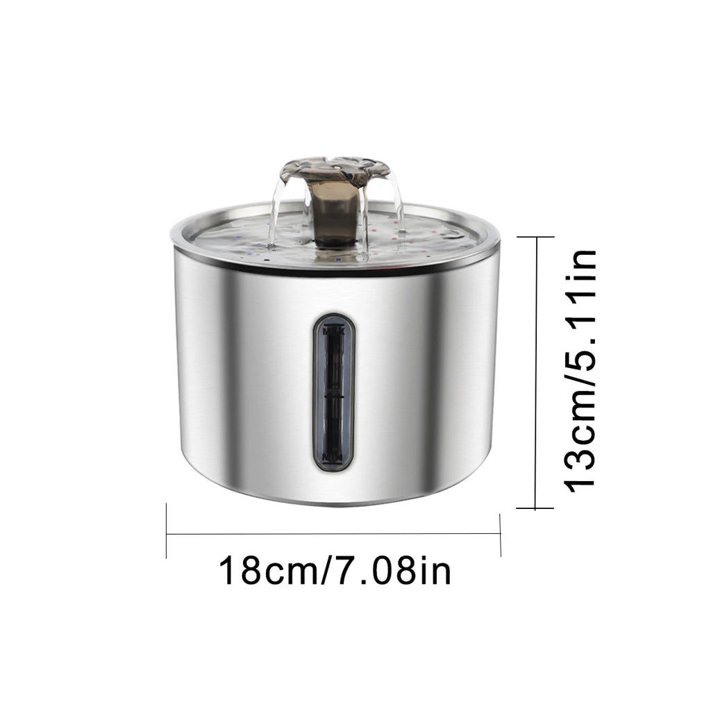 Cat Water Fountain 2.5L Stainless Steel Pet Water Fountain Dog Water Dispenser Automatic Cat Fountain Dog Bowls Cat Products