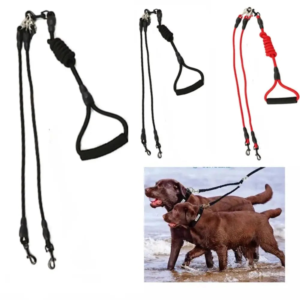 With Foam Handle 2/3/4 Way Pet Leash Nylon Detachable Two Heads Dogs Leash Durable 120CM Dogs Traction Rope Walking The Dogs