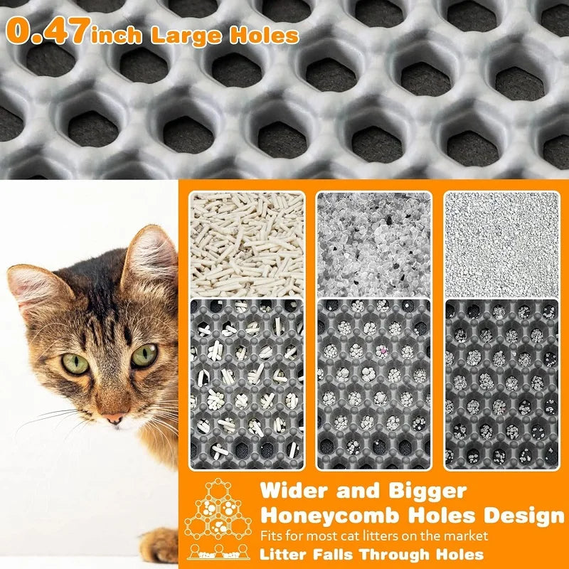 Large Size Cat Litter Mat Waterproof Pet Toilet Cat Litter Trapping Mat Non Slip Double Layer Cats Litter Box Pad Pet Product