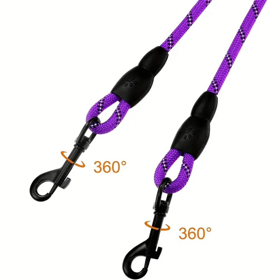 Dual Dog Leash - 360 Swivel No Tangle Walking Leash for Small Dogs - Double the Fun and Safety on Walks