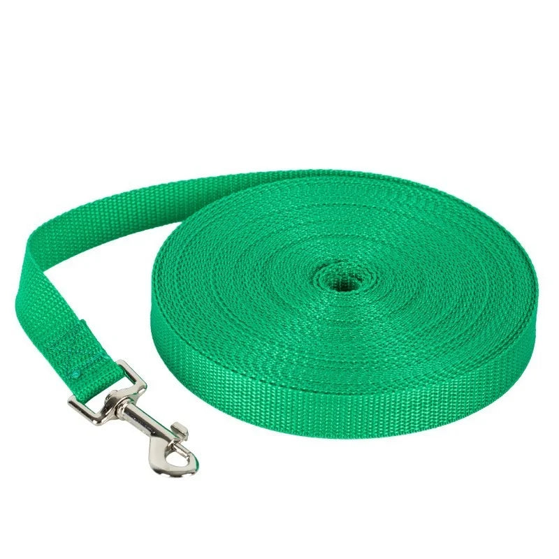 Nylon Long Dog Training Leash 1.5M-30M Traction Rope Lanyard Versatile Pet Walking Lead for Small to Large Dogs