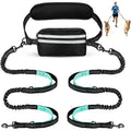 Hands Free Dual Dog Leash with Pouch for Medium & Large Dogs - Crossbody & Waist Leash for Dog Walking - No Pull, Tangle Free
