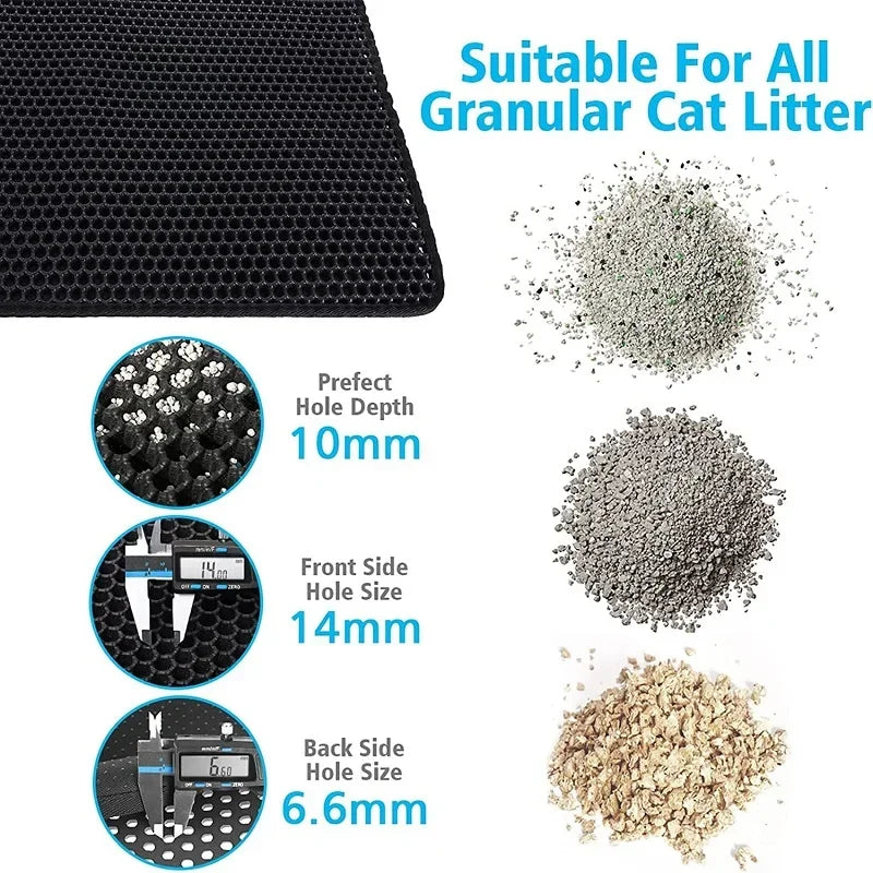 Large Size Cat Litter Mat Waterproof Pet Toilet Cat Litter Trapping Mat Non Slip Double Layer Cats Litter Box Pad Pet Product