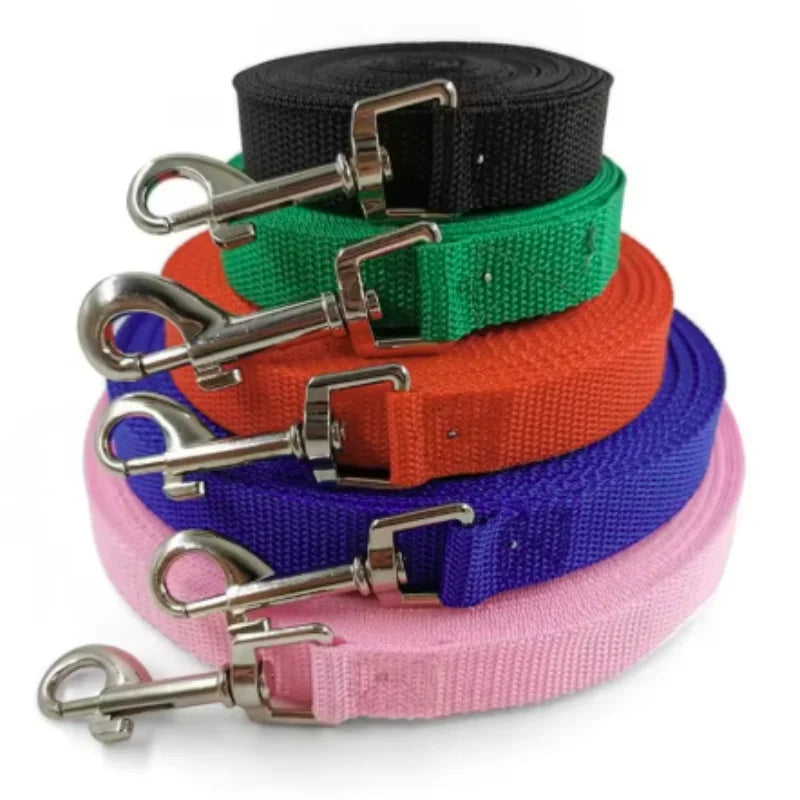 Nylon Long Dog Training Leash 1.5M-30M Traction Rope Lanyard Versatile Pet Walking Lead for Small to Large Dogs