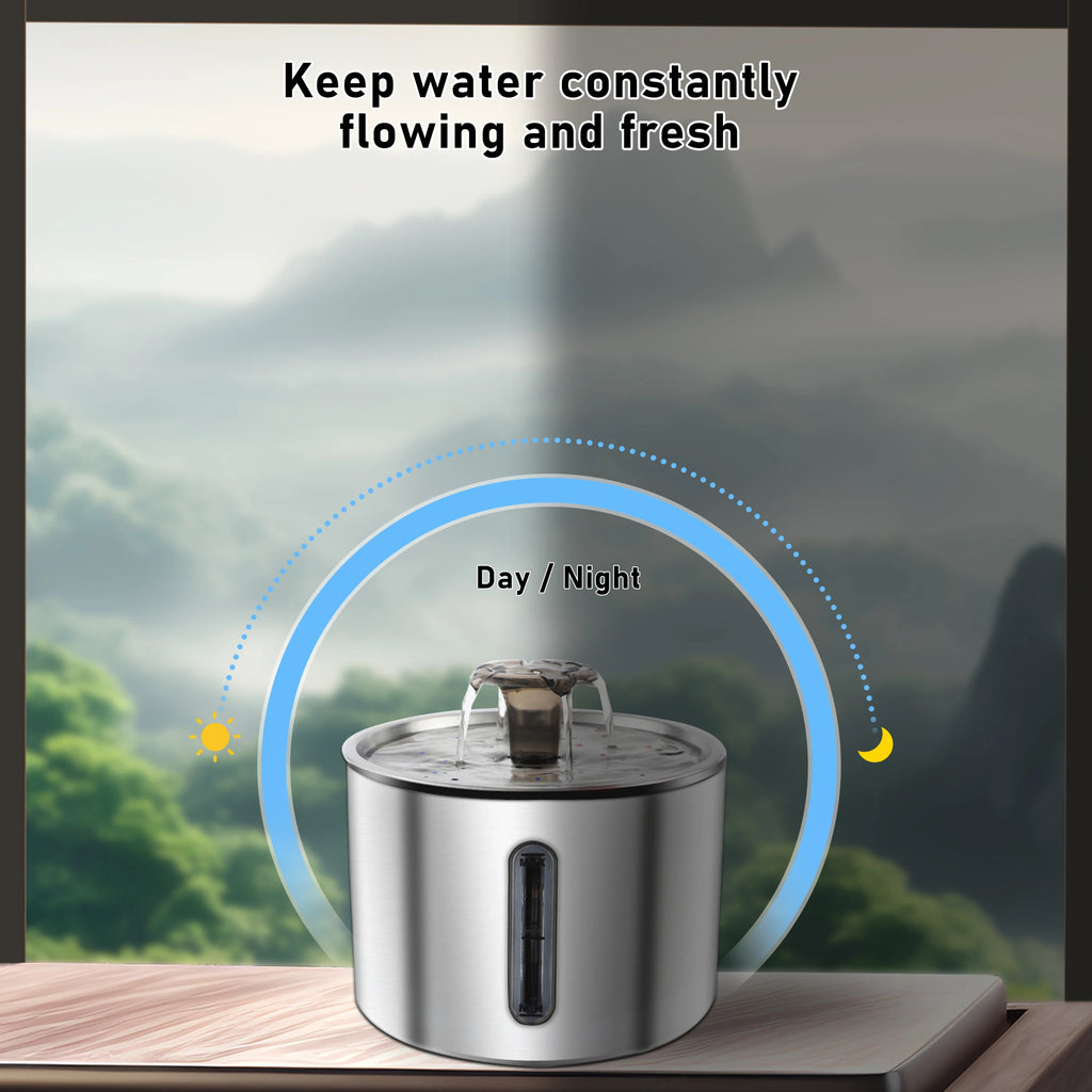 Cat Water Fountain 2.5L Stainless Steel Pet Water Fountain Dog Water Dispenser Automatic Cat Fountain Dog Bowls Cat Products