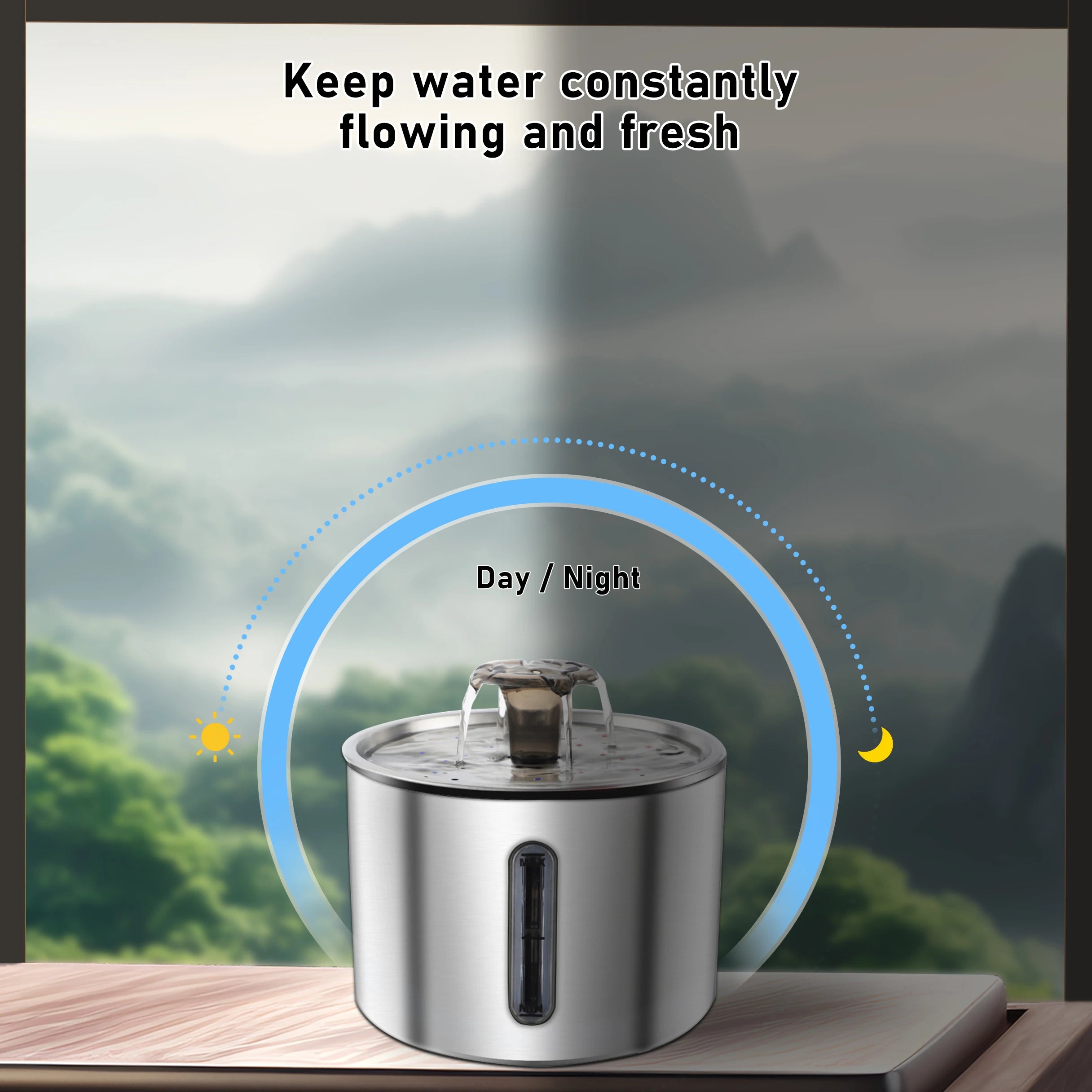 Cat Water Fountain 2.5L Stainless Steel Pet Water Fountain Dog Water Dispenser Automatic Cat Fountain Dog Bowls Cat Products