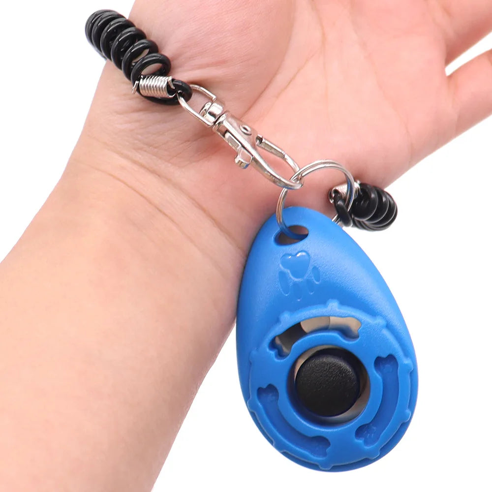 Dog Training Clicker Pet Cat Dog Click Trainer Various Style Aid Adjustable WristStrap Sound Key Chain Dog Repeller Pet Product