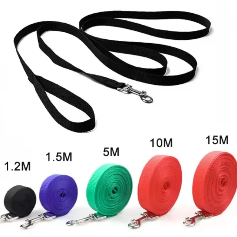 Nylon Long Dog Training Leash 1.5M-30M Traction Rope Lanyard Versatile Pet Walking Lead for Small to Large Dogs
