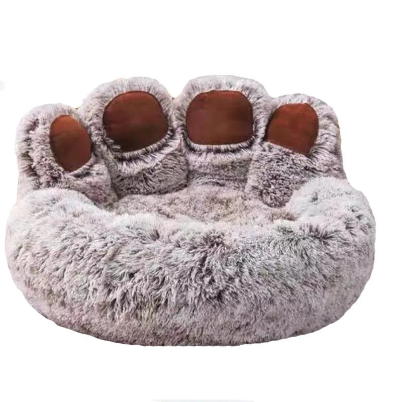 Fluffy Dog Bed Winter Warm Large Pet Products Small Sofa Baskets Pets Kennel Mat Puppy Cats Supplies Basket Blanket Accessories