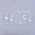 Car Sticker Family Stick Figure Kid Baby Cat Dog Pet Creativity Bumper Applique PVC Decal 10*20cm Accessory Stickers Supplies