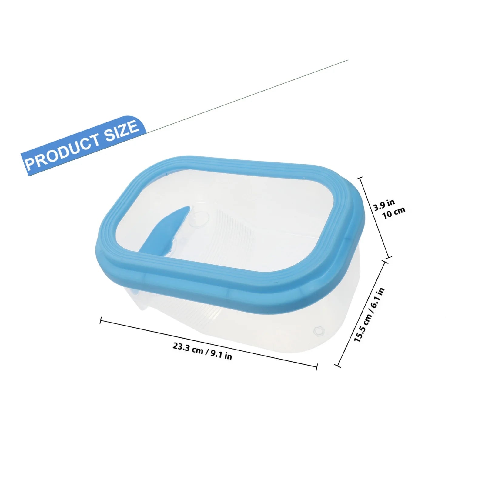 Premium Plastic Turtle Tank with Docking Ramp Feeding Trough Swimming Area Leach Water Layer for Turtle Habitat Aquarium