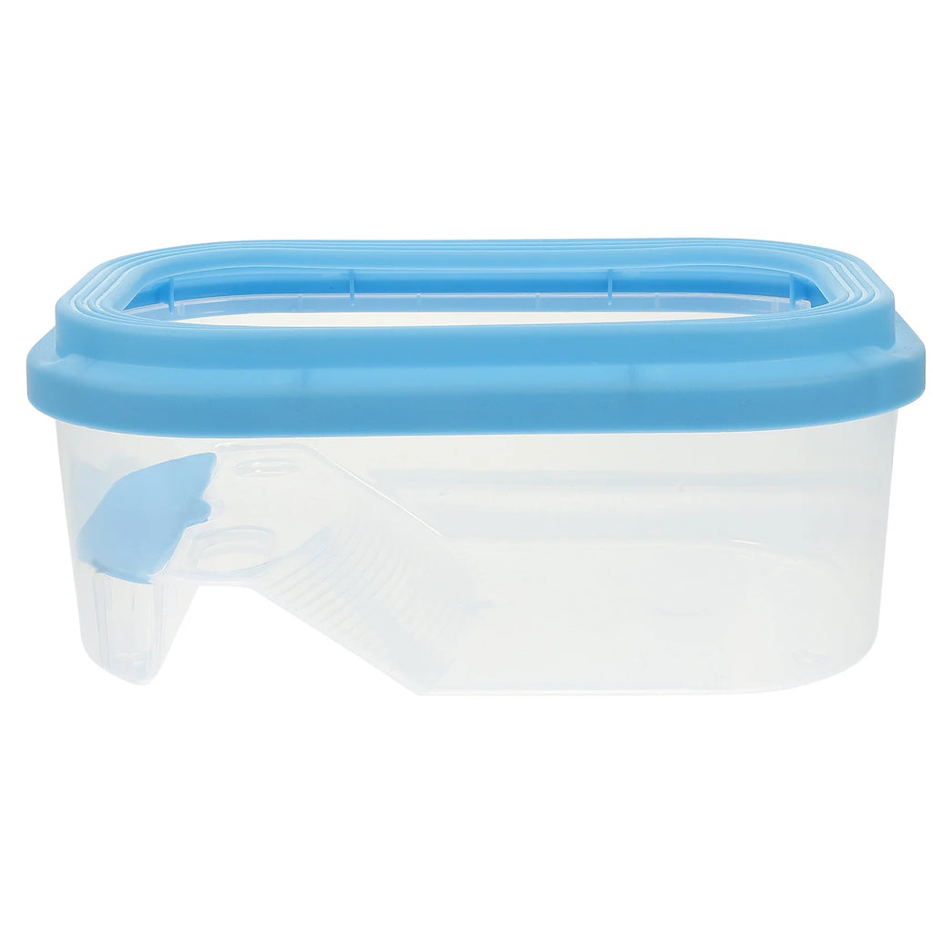 Premium Plastic Turtle Tank with Docking Ramp Feeding Trough Swimming Area Leach Water Layer for Turtle Habitat Aquarium