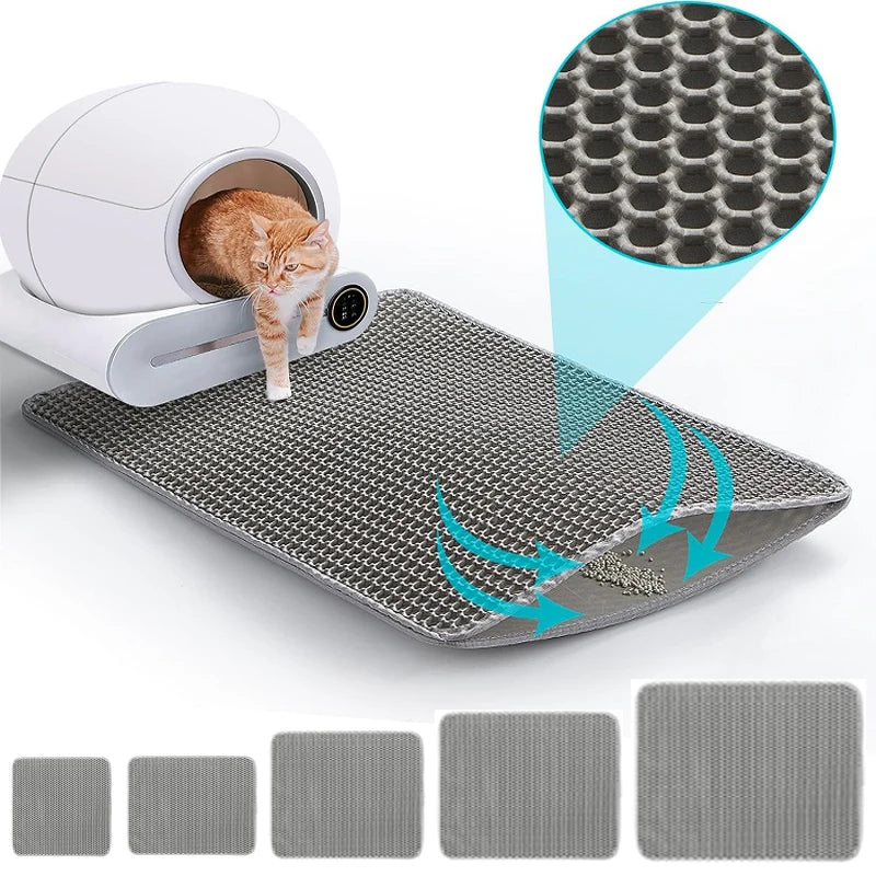 Large Size Cat Litter Mat Waterproof Pet Toilet Cat Litter Trapping Mat Non Slip Double Layer Cats Litter Box Pad Pet Product