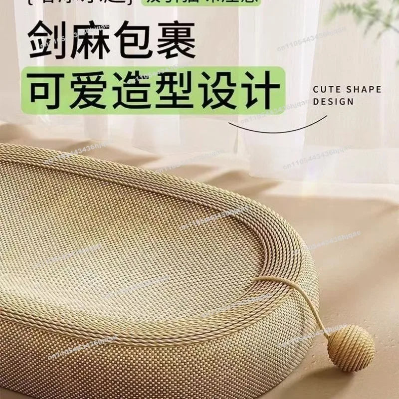 Sisal Basin Cat Scratching Board Extra Large Claw Board Basin Litter Integrated Grinding  Wear-resistant No Crumbs Pet Supplies