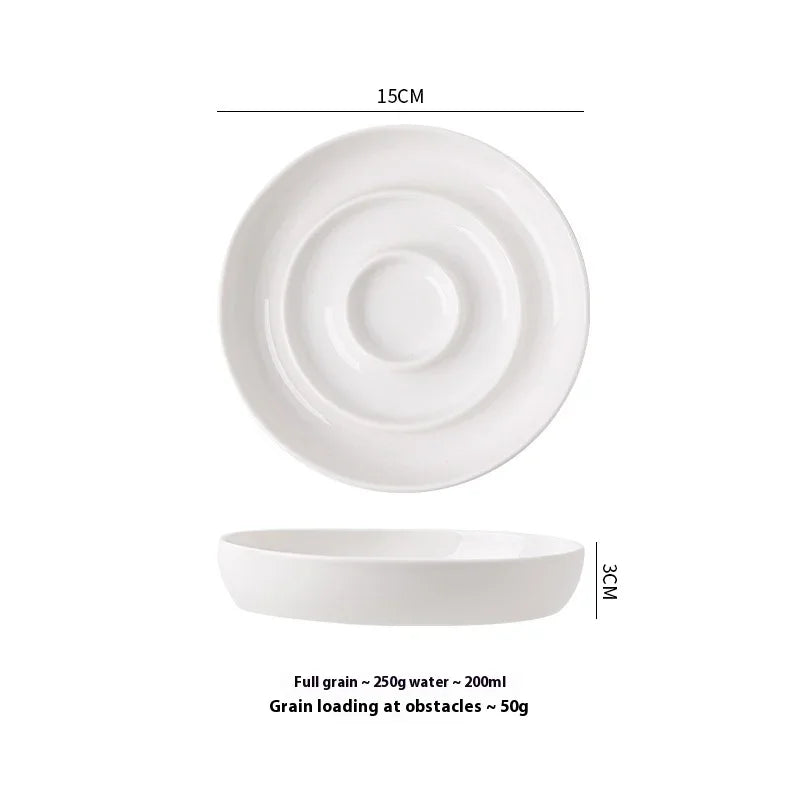 New Ceramic Pet Slow-Food Bowls And Plates Anti-Knock Cat Food Bowls To Protect Cervical Shelf Retractable Dog Basin Pet Supplie